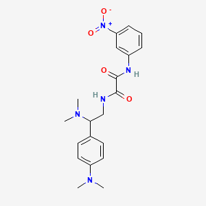 molecular formula C20H25N5O4 B2548733 N1-(2-(二甲氨基)-2-(4-(二甲氨基)苯基)乙基)-N2-(3-硝基苯基)草酰胺 CAS No. 941887-17-8