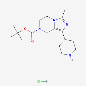 Tert-butyl 3-methyl-1-piperidin-4-yl-6,8-dihydro-5H-imidazo[1,5-a]pyrazine-7-carboxylate;hydrochloride