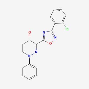 3-(3-(2-chlorophenyl)-1,2,4-oxadiazol-5-yl)-1-phenylpyridazin-4(1H)-one