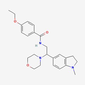 4-ethoxy-N-(2-(1-methylindolin-5-yl)-2-morpholinoethyl)benzamide