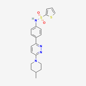 N-{4-[6-(4-methylpiperidin-1-yl)pyridazin-3-yl]phenyl}thiophene-2-sulfonamide