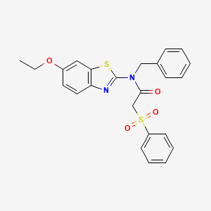 molecular formula C24H22N2O4S2 B2548751 N-benzyl-N-(6-ethoxybenzo[d]thiazol-2-yl)-2-(phenylsulfonyl)acetamide CAS No. 900004-84-4