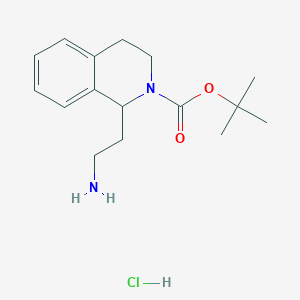 Tert-butyl 1-(2-aminoethyl)-3,4-dihydro-1H-isoquinoline-2-carboxylate;hydrochloride