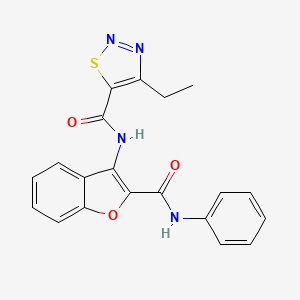 4-ethyl-N-[2-(phenylcarbamoyl)-1-benzofuran-3-yl]thiadiazole-5-carboxamide