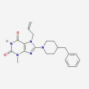 8-(4-Benzylpiperidin-1-yl)-3-methyl-7-prop-2-enylpurine-2,6-dione