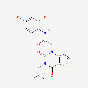 molecular formula C20H23N3O5S B2548774 N-(2,4-二甲氧苯基)-2-[3-(2-甲基丙基)-2,4-二氧代-3,4-二氢噻吩并[3,2-d]嘧啶-1(2H)-基]乙酰胺 CAS No. 1260629-86-4