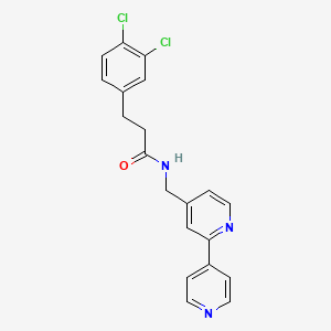 molecular formula C20H17Cl2N3O B2548778 N-([2,4'-联吡啶]-4-基甲基)-3-(3,4-二氯苯基)丙酰胺 CAS No. 2034394-91-5