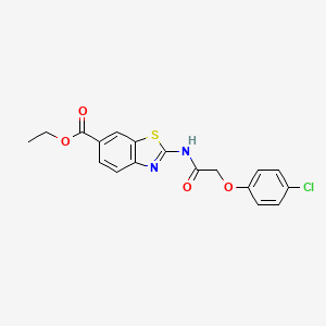 Ethyl 2-(2-(4-chlorophenoxy)acetamido)benzo[d]thiazole-6-carboxylate