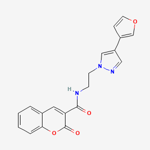 molecular formula C19H15N3O4 B2548786 N-(2-(4-(furan-3-yl)-1H-pyrazol-1-yl)ethyl)-2-oxo-2H-chromene-3-carboxamide CAS No. 2034354-91-9