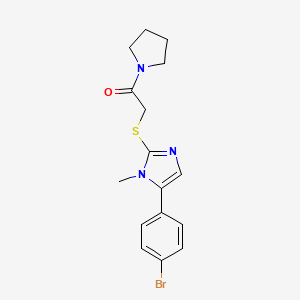 2-((5-(4-bromophenyl)-1-methyl-1H-imidazol-2-yl)thio)-1-(pyrrolidin-1-yl)ethanone