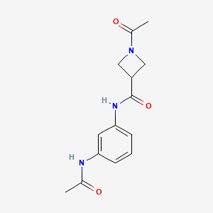 molecular formula C14H17N3O3 B2548815 N-(3-acetamidophenyl)-1-acetylazetidine-3-carboxamide CAS No. 1428373-38-9