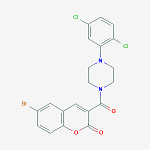 molecular formula C20H15BrCl2N2O3 B254883 6-bromo-3-{[4-(2,5-dichlorophenyl)-1-piperazinyl]carbonyl}-2H-chromen-2-one 