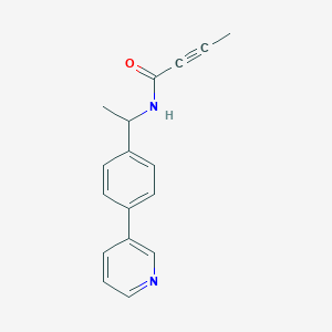 molecular formula C17H16N2O B2548830 N-[1-(4-Pyridin-3-ylphenyl)ethyl]but-2-ynamide CAS No. 2411239-94-4