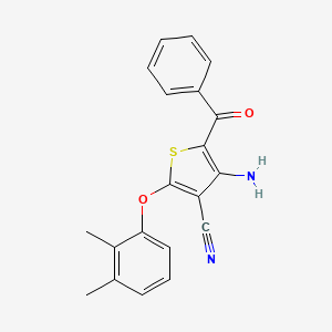 molecular formula C20H16N2O2S B2548839 4-Amino-5-benzoyl-2-(2,3-dimethylphenoxy)-3-thiophenecarbonitrile CAS No. 478248-33-8