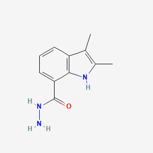molecular formula C11H13N3O B2548842 2,3-dimethyl-1H-indole-7-carbohydrazide CAS No. 5094-41-7