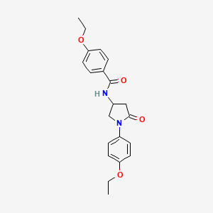 molecular formula C21H24N2O4 B2548851 4-ethoxy-N-[1-(4-ethoxyphenyl)-5-oxopyrrolidin-3-yl]benzamide CAS No. 896281-93-9