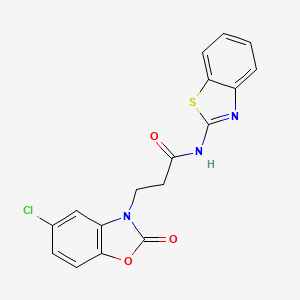 molecular formula C17H12ClN3O3S B2548854 N-[(2Z)-1,3-benzothiazol-2(3H)-ylidene]-3-(5-chloro-2-oxo-1,3-benzoxazol-3(2H)-yl)propanamide CAS No. 895848-44-9