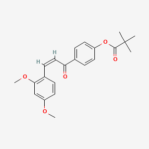 molecular formula C22H24O5 B2548856 4-[3-(2,4-Dimethoxyphenyl)acryloyl]phenyl pivalate CAS No. 307952-82-5