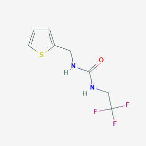 molecular formula C8H9F3N2OS B2548857 1-(Thiophen-2-ylmethyl)-3-(2,2,2-trifluoroethyl)urea CAS No. 1594993-62-0