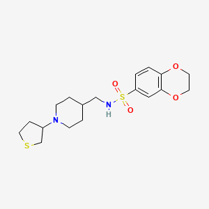 N-((1-(tetrahydrothiophen-3-yl)piperidin-4-yl)methyl)-2,3-dihydrobenzo[b][1,4]dioxine-6-sulfonamide