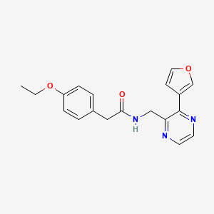 molecular formula C19H19N3O3 B2548871 2-(4-乙氧苯基)-N-((3-(呋喃-3-基)吡嗪-2-基)甲基)乙酰胺 CAS No. 2034422-82-5