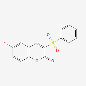 molecular formula C15H9FO4S B2548876 6-氟-3-(苯磺酰基)-2H-色烯-2-酮 CAS No. 902623-14-7