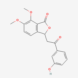 3-(2-(3-hydroxyphenyl)-2-oxoethyl)-6,7-dimethoxyisobenzofuran-1(3H)-one
