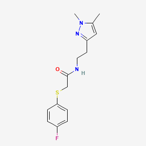 N-(2-(1,5-dimethyl-1H-pyrazol-3-yl)ethyl)-2-((4-fluorophenyl)thio)acetamide