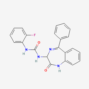 molecular formula C22H17FN4O2 B2548898 RSV604外消旋体 CAS No. 676128-62-4