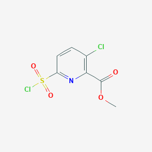 molecular formula C7H5Cl2NO4S B2548909 3-氯-6-氯磺酰基吡啶-2-羧酸甲酯 CAS No. 2166028-20-0