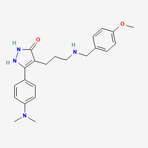 5-[4-(Dimethylamino)phenyl]-4-(3-{[(4-methoxyphenyl)methyl]amino}propyl)-1,2-dihydropyrazol-3-one