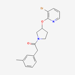 1-(3-((3-Bromopyridin-2-yl)oxy)pyrrolidin-1-yl)-2-(m-tolyl)ethanone