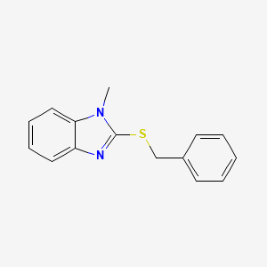 molecular formula C15H14N2S B2548924 1-Methyl-2-(phenylmethylthio)benzimidazole CAS No. 26196-38-3