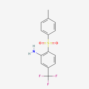 2-(4-Methylphenyl)sulfonyl-5-(trifluoromethyl)aniline