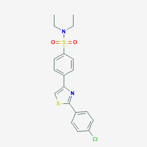 molecular formula C19H19ClN2O2S2 B254893 4-[2-(4-chlorophenyl)-1,3-thiazol-4-yl]-N,N-diethylbenzenesulfonamide 