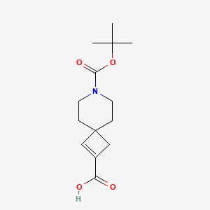 molecular formula C14H21NO4 B2548937 7-(tert-Butoxycarbonyl)-7-azaspiro[3.5]non-1-ene-2-carboxylic acid CAS No. 2230802-81-8
