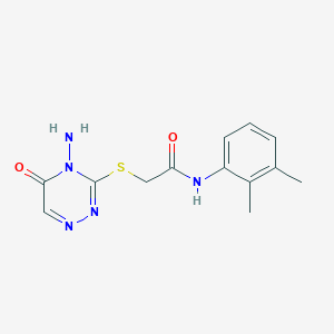 molecular formula C13H15N5O2S B2548938 2-[(4-amino-5-oxo-1,2,4-triazin-3-yl)sulfanyl]-N-(2,3-dimethylphenyl)acetamide CAS No. 869068-15-5