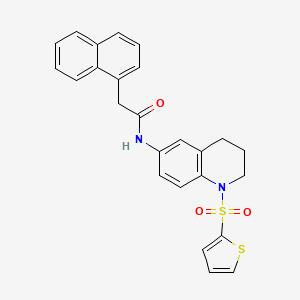 2-(naphthalen-1-yl)-N-(1-(thiophen-2-ylsulfonyl)-1,2,3,4-tetrahydroquinolin-6-yl)acetamide
