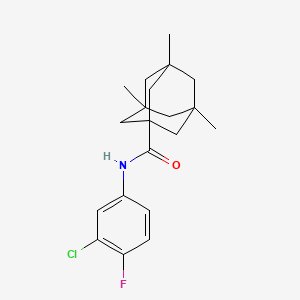 N-(3-chloro-4-fluorophenyl)-3,5,7-trimethyladamantane-1-carboxamide