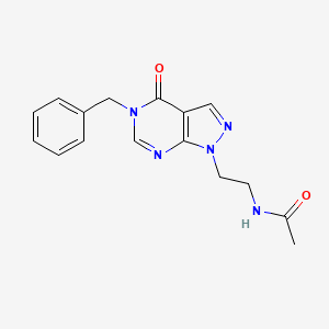 molecular formula C16H17N5O2 B2548949 N-(2-(5-benzyl-4-oxo-4,5-dihydro-1H-pyrazolo[3,4-d]pyrimidin-1-yl)ethyl)acetamide CAS No. 922026-47-9
