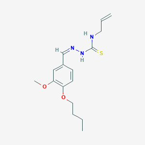 molecular formula C16H23N3O2S B254895 4-butoxy-3-methoxybenzaldehyde N-allylthiosemicarbazone 