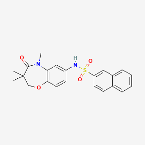 N-(3,3,5-trimethyl-4-oxo-2,3,4,5-tetrahydrobenzo[b][1,4]oxazepin-7-yl)naphthalene-2-sulfonamide