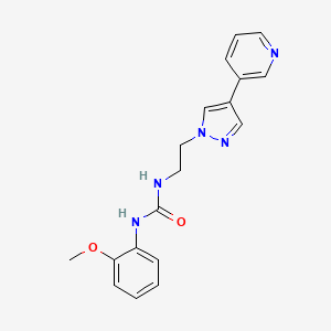 molecular formula C18H19N5O2 B2548953 1-(2-methoxyphenyl)-3-{2-[4-(pyridin-3-yl)-1H-pyrazol-1-yl]ethyl}urea CAS No. 2097857-57-1