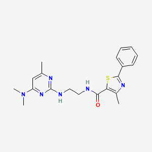 N-(2-((4-(dimethylamino)-6-methylpyrimidin-2-yl)amino)ethyl)-4-methyl-2-phenylthiazole-5-carboxamide