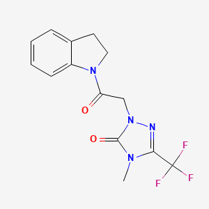 1-(2-(indolin-1-yl)-2-oxoethyl)-4-methyl-3-(trifluoromethyl)-1H-1,2,4-triazol-5(4H)-one