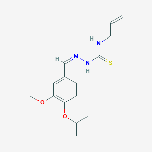 molecular formula C15H21N3O2S B254897 1-[(Z)-(3-methoxy-4-propan-2-yloxyphenyl)methylideneamino]-3-prop-2-enylthiourea 