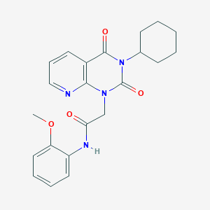 2-(3-cyclohexyl-2,4-dioxo-3,4-dihydropyrido[2,3-d]pyrimidin-1(2H)-yl)-N-(2-methoxyphenyl)acetamide