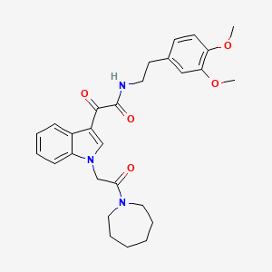 2-(1-(2-(azepan-1-yl)-2-oxoethyl)-1H-indol-3-yl)-N-(3,4-dimethoxyphenethyl)-2-oxoacetamide