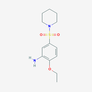 molecular formula C13H20N2O3S B2548984 2-Ethoxy-5-(piperidine-1-sulfonyl)aniline CAS No. 727704-70-3