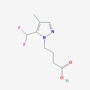 4-[5-(difluoromethyl)-4-methyl-1H-pyrazol-1-yl]butanoic acid
